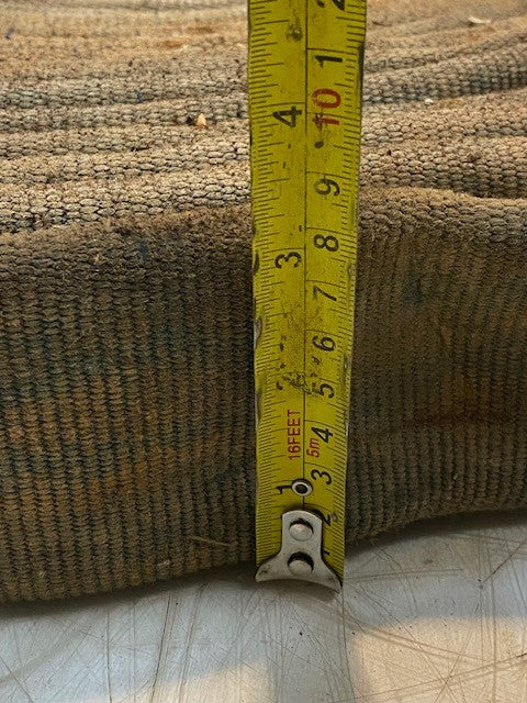 Vintage Coiled Fire Hose 26 HN | 18" x 20" x 3-1/4" Rolled Up 62mm OD End