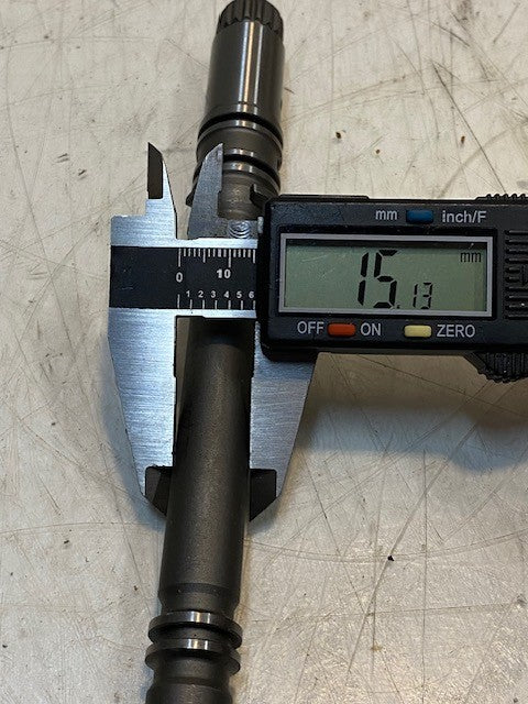 Billet Input Shaft TY1204307-TS 9-3/4" Long 14mm End 15mm Shaft 18mm End 21mm OD