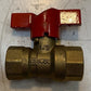 15 Quantity of Jomar Gas Ball Valves FIG-T205R 1/2" Red T-Handle (15 Quantity)