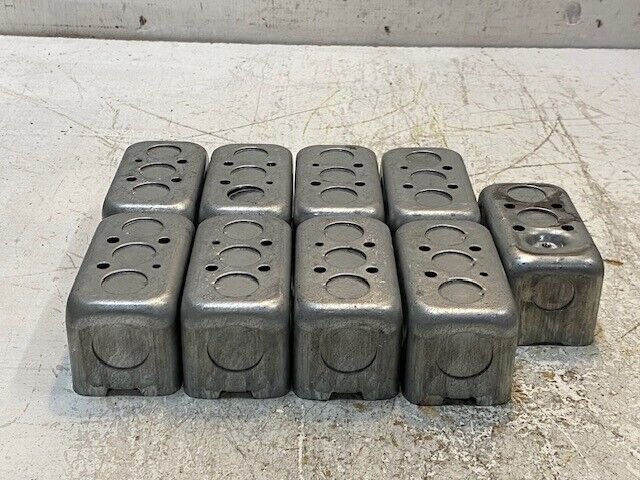 9 Quantity of Steel 1-Gang Utility Boxes 4" x 2-1/8" x 2-1/8" (9 Quantity)