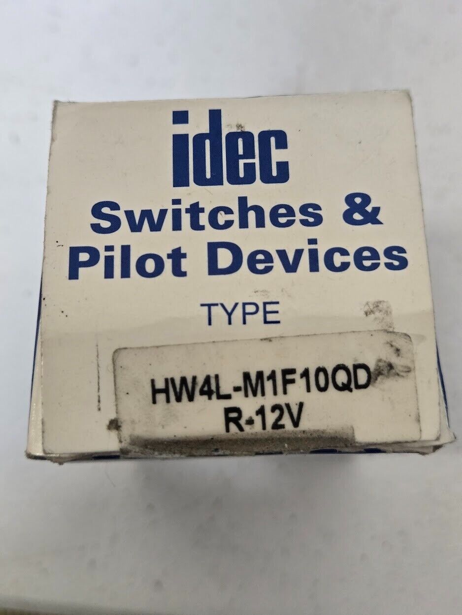 Idec Pushbutton Switch HW4L-M1F10QD | R-12V | U50412U | 543270 | HW-F10