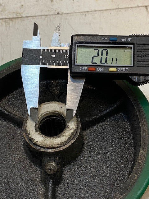 2 Quantity of 6" Green Caster Wheels 6x2 | 20mm Bore (2 Quantity)