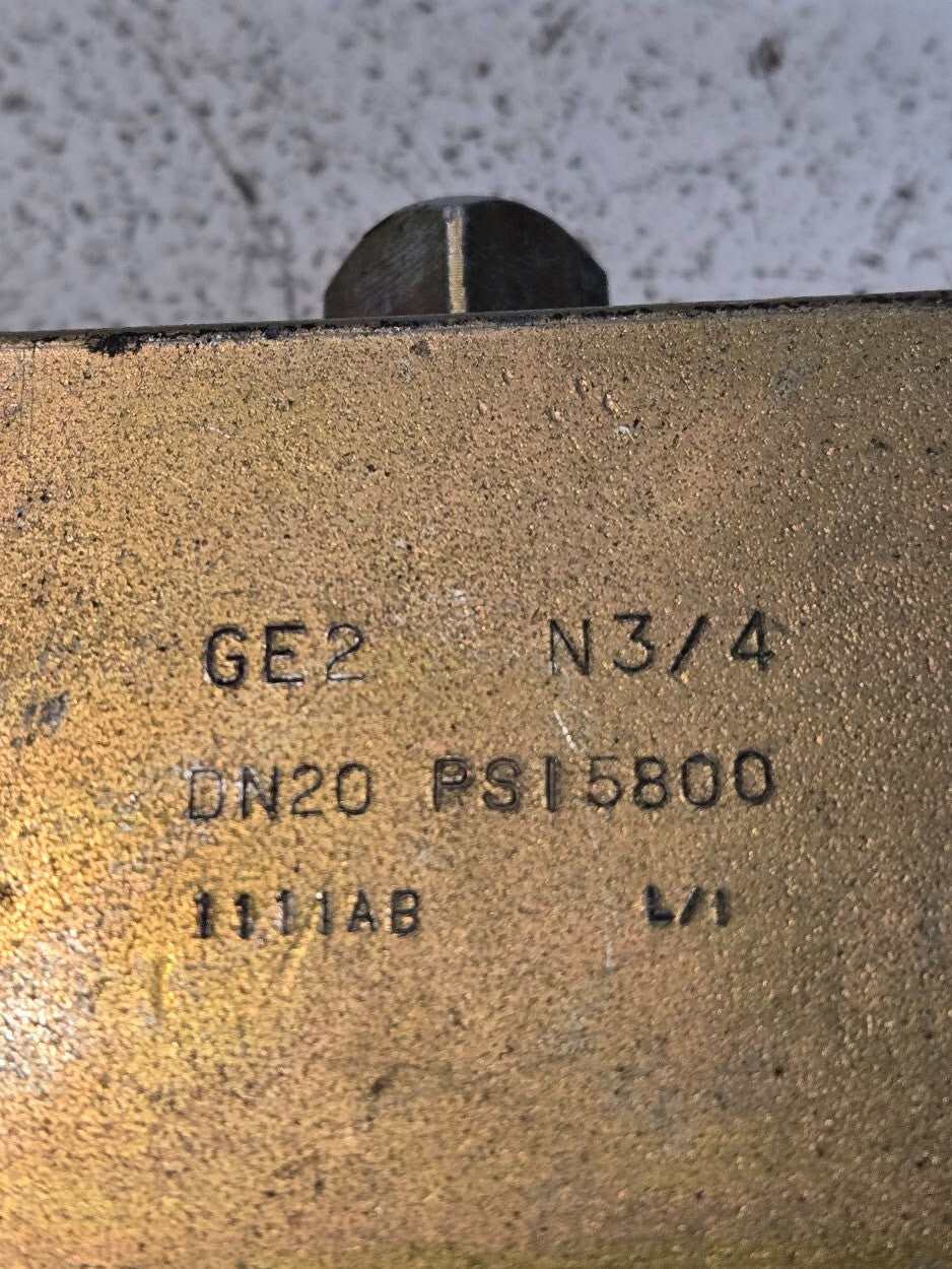 High Pressure 3/4" Ball Valve GE2 DN20 PSI5800 1111AB