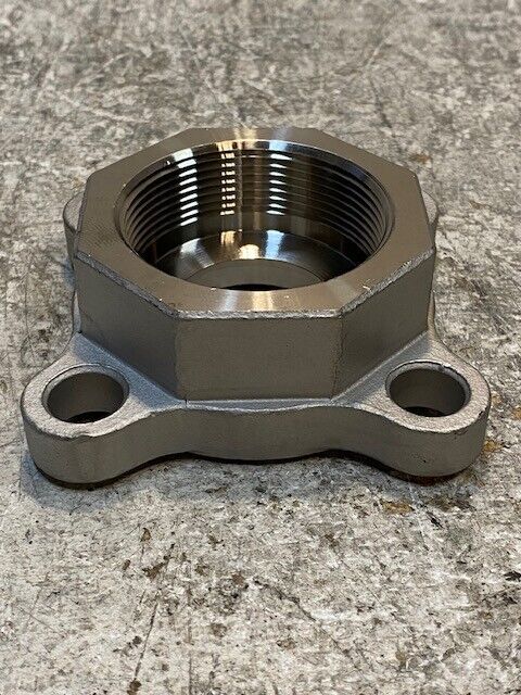 CF8M Forged Flange Pipe Adapter 56mm Bore 76mm Oct OD 15mm Bolt Holes