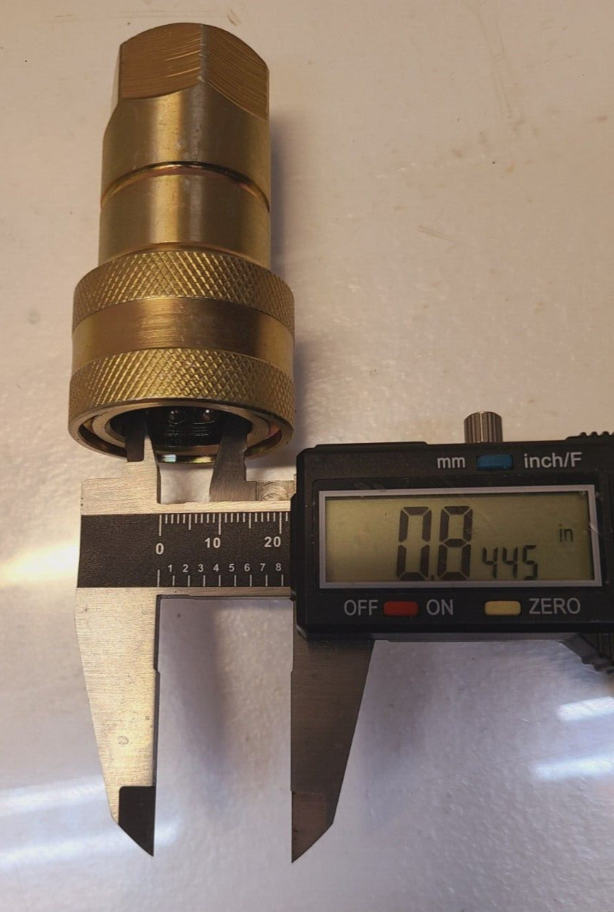 2 Quantity of Brass Hydraulic Quick Connect Hose Couplings 3/4" (2 Qty)