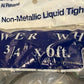 2 Quantity AFC Cable Systems Non-Metallic Liquid-Tight Power Whip 3/4" x 6' 8017
