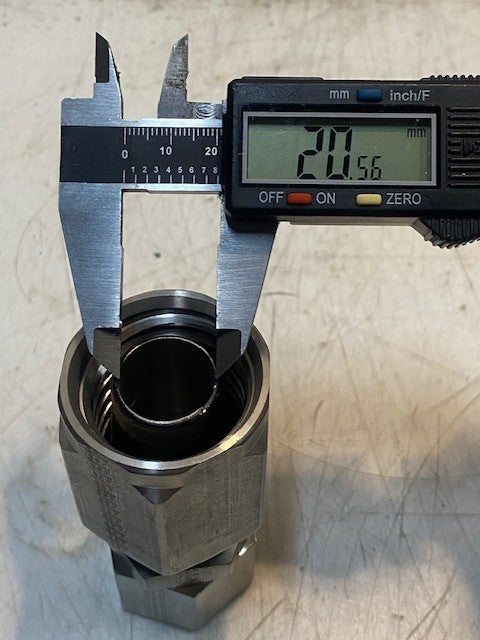 Female Tube Pipe Swivel Fitting SSP 316 | UZM | WLZ | 4" Tall 31mm ID 44mm OD