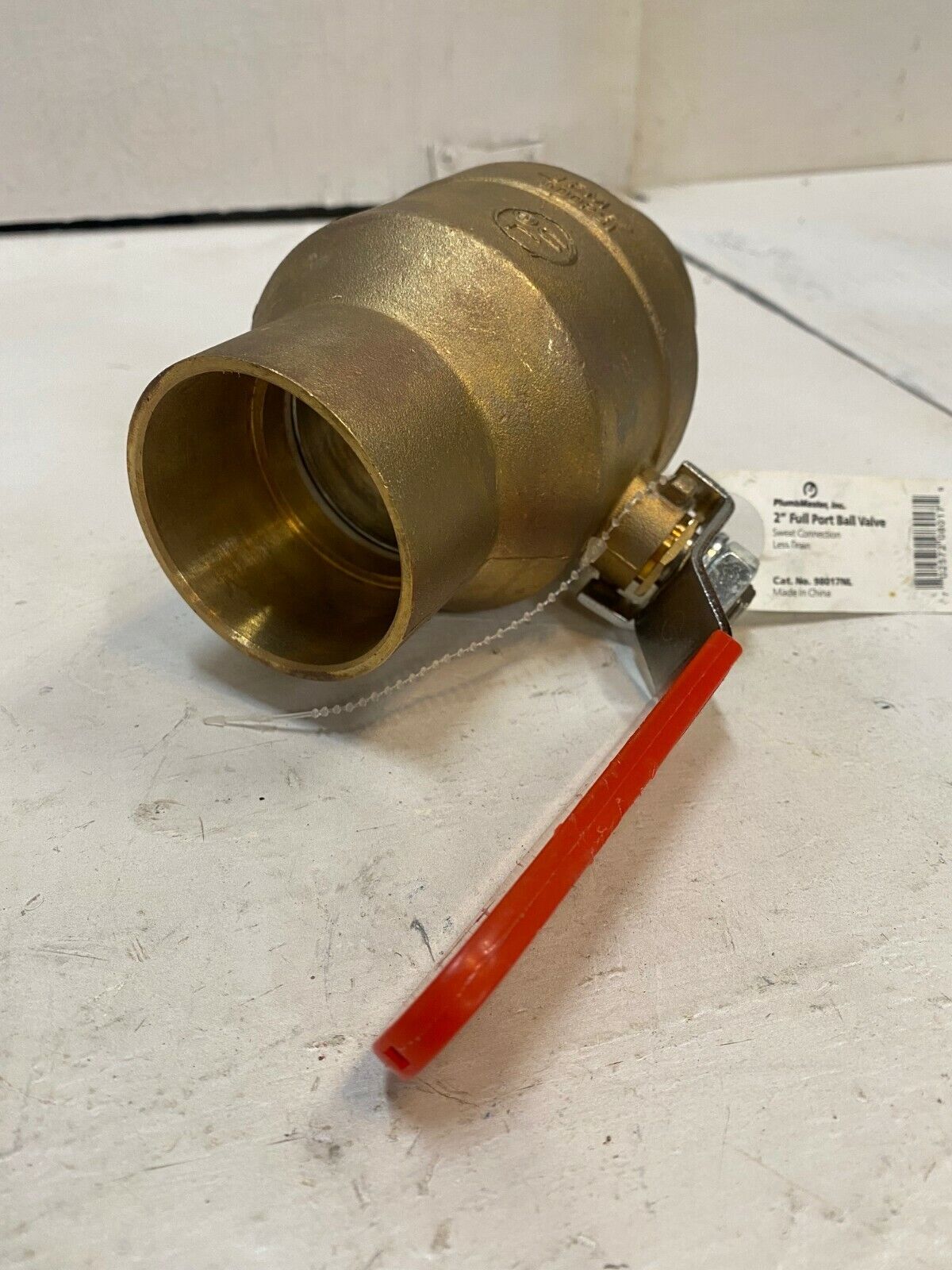 PlumbMaster 2" Full Port Brass Ball Valve 600 WOG Red Handle