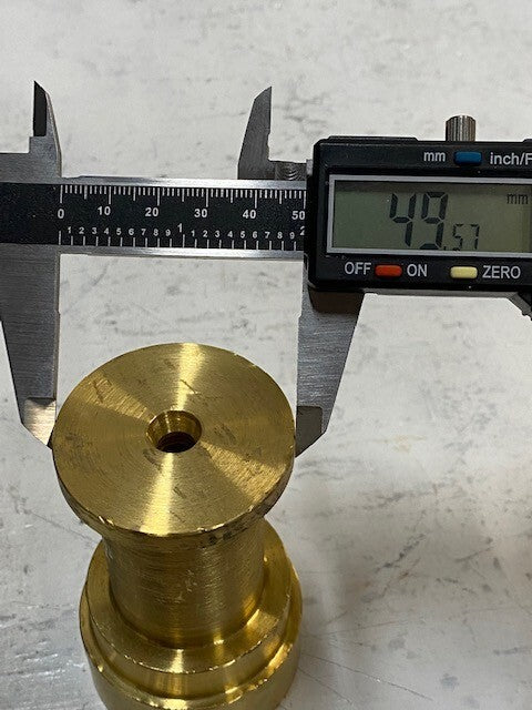 Brass Fire Hose Rack Nozzle No Thread Connection 55mm Top OD 10mm ID 49mm Bottom