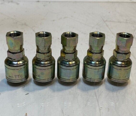 5 Quantity of ATTC-4 Hydraulic Hose Crimp Fittings 22mm OD 10mm ID (5 Quantity)