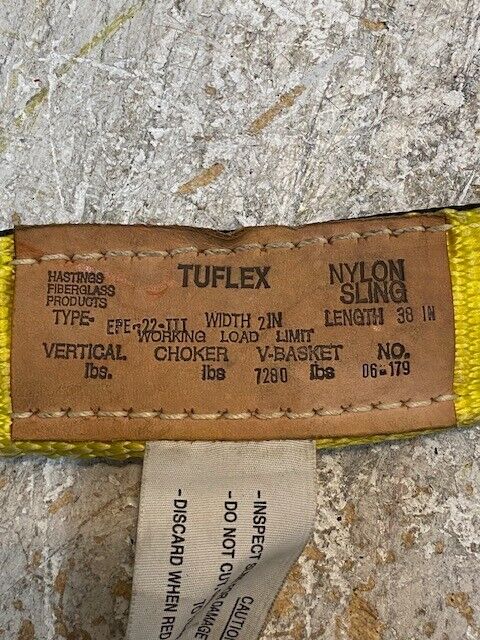 Hastings Tuflex Nylon Transformer Sling 06-179 EPE-22-TTT 2" x 38" 7280 lbs