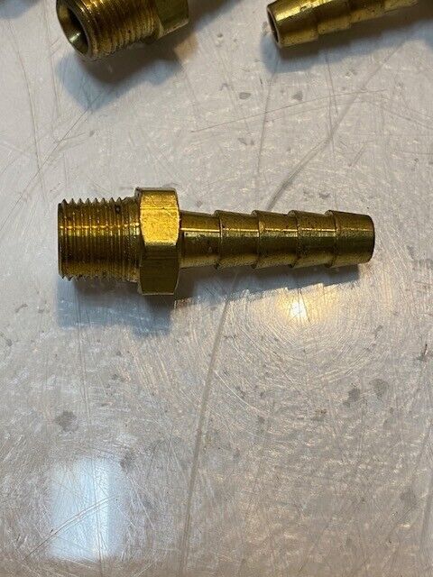 45 Quantity of Hose Barb Hex Fittings 39mm L 10mm Thread 7mm Nose 4mm Nose ID