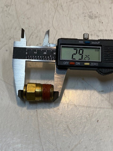 18 Quantity of Fitting Connectors 29mm L 17mm Thread 6mm ID 18mm Hex (18 Qty)