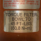 Hydraulic Torque Filter Bowl to 45 FT-LBS | CF401CCZ3S | 14-3/4" L 4-1/2" W