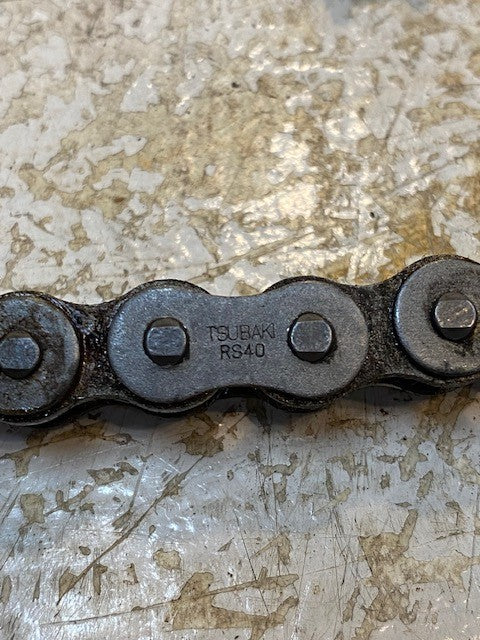 10 Quantity of Tsubaki RS40 Chain 26" Chain Strands (Aprox. 21-1/2 Ft Total)