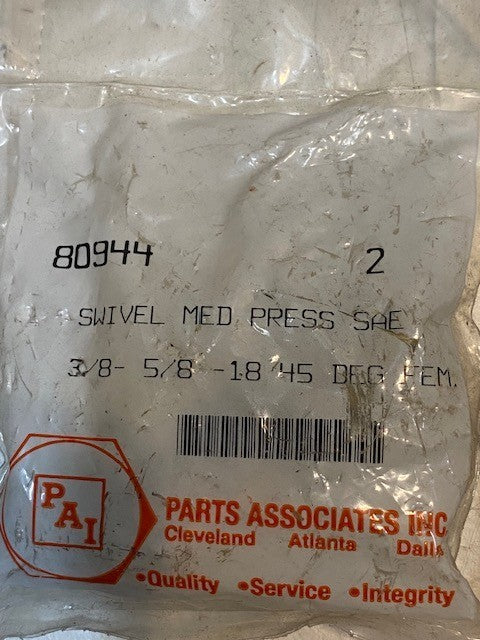 4 Quantity of Parts Associates 80944 | 3/8-5/8-18 Brass Adapters (4 Quantity)
