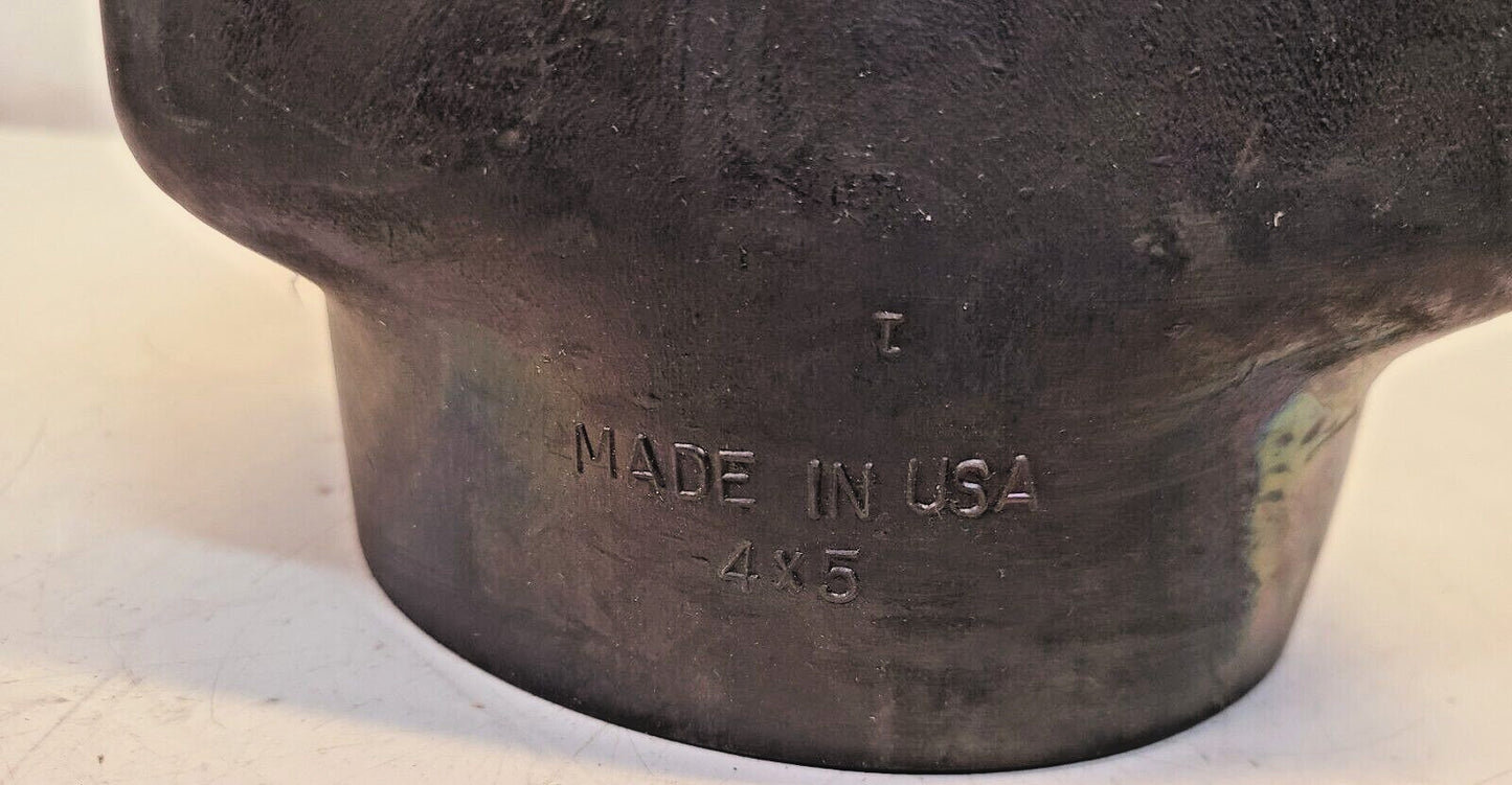 Elbow 90 Degree Reducer Rubber Cobra Adapter 4" x 5"