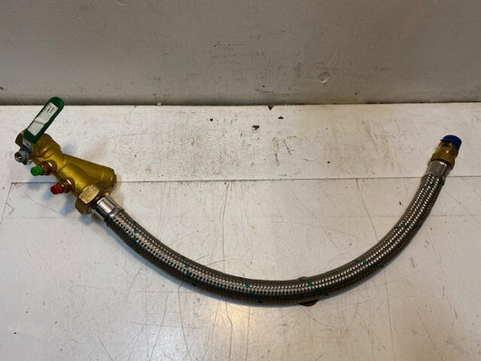 Nexus Valve 40 Bar 600 WOG 02-18 w/ Braided Hose 30-1/2 Long 30mm Thick 26mm End