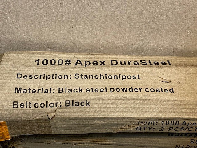3 Qty of #1000 Apex Durasteel Stanchion/Post w/ 2 PCS/CTN 13.5x8x87 CM (3 Qty)
