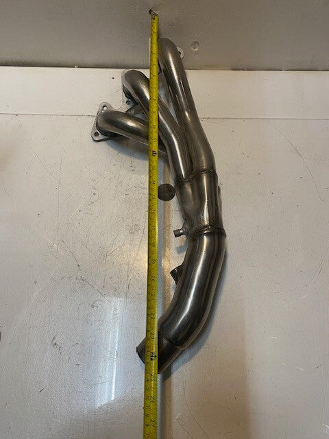3-Branch Exhaust Header 25" L  52mm Bore 39mm Branch Bore 14mm Thread