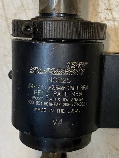 CST Tapmatic Model NCR25 Tapping Head Attachement #4-1/4 M2.5-M6 3500 RPM