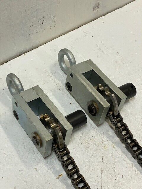 3 Qty of Manual Chain Hoists w/ Mounts 13" Chain (3 Quantity)