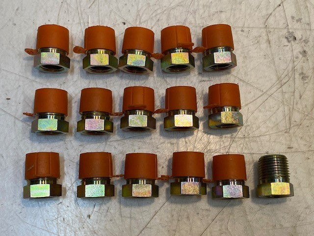 16 Quantity of Hex Pipe Bushing Adapters 28mm Long 21mm Thread 14mm ID (16 Qty)