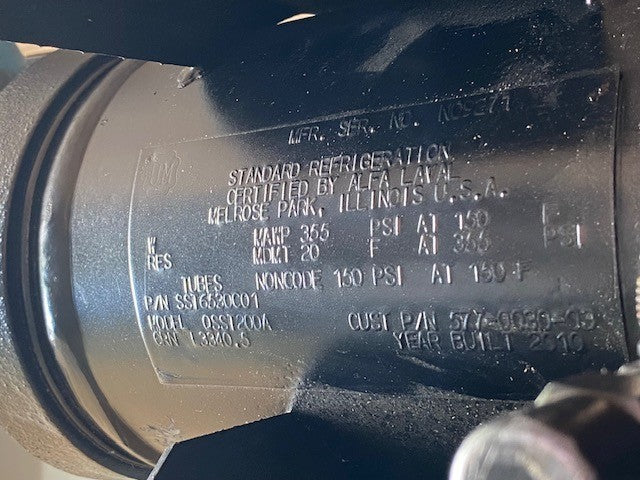 Standard Refrigeration Co. Condenser Heat Exchanger SST6530C01 | QSST200A