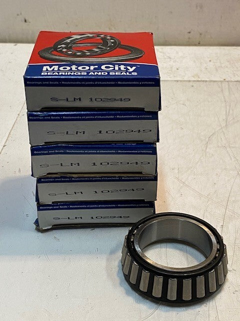 5 Quantity of Motor City Tapered Roller Bearings S-LM-102949 (5 Quantity)