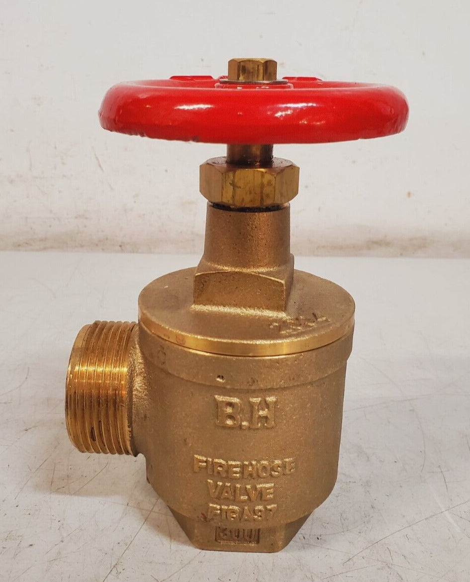 BH 1-1/2" NPT 300 Brass Threaded Fire Hose Valve | Listed 37WL