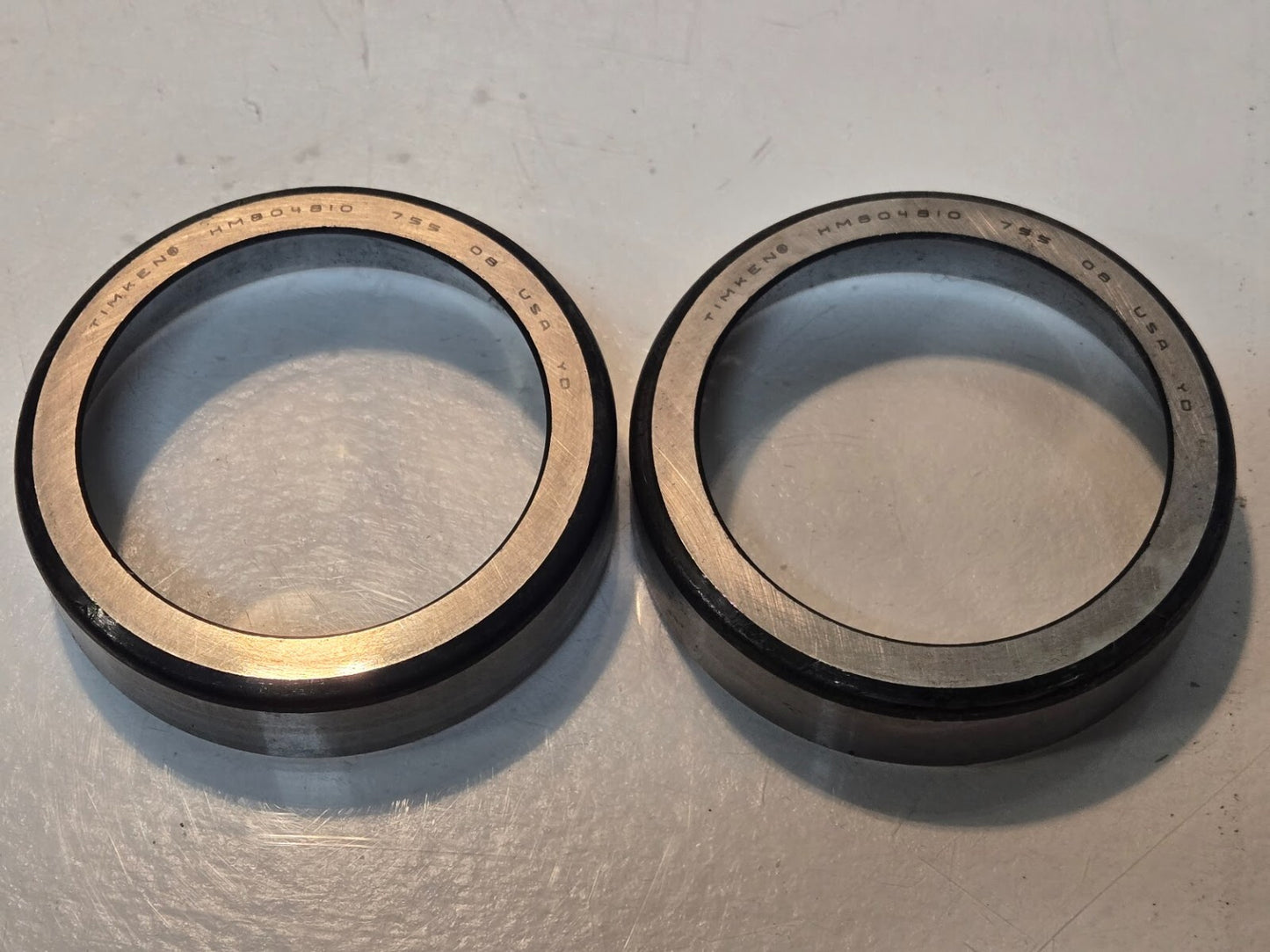 2 Quantity of Timken HM804810 Tapered Roller Bearing Outer Races 755 08 (2 Qty)