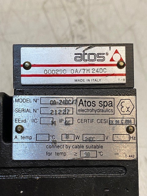 ATOS Spa Electrohydraulics DHA-0631/2/A/M24 DC/20 | 000290 0A/7M 24DC