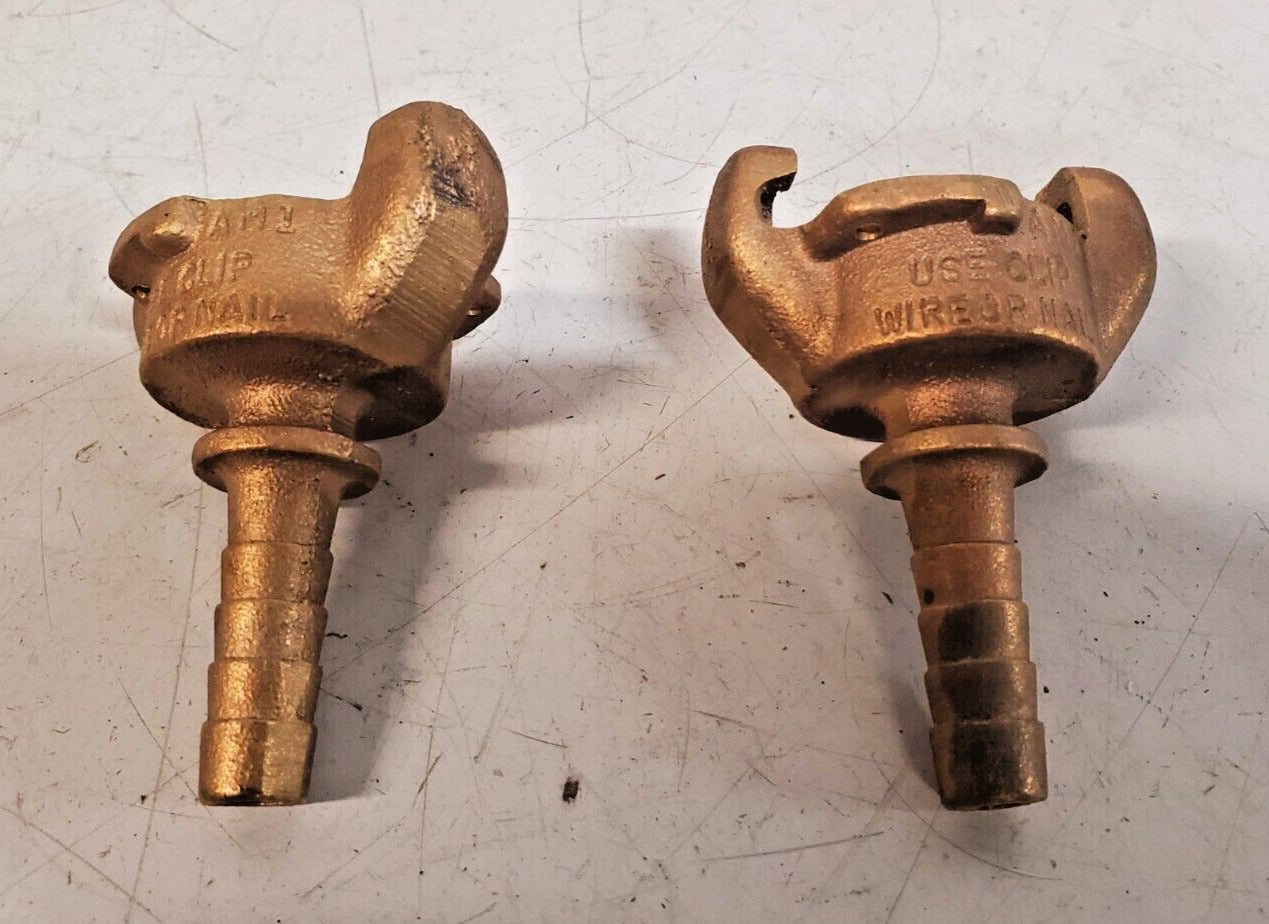 2 Qty. of Dixon Valve & Coupling AM1 Brass 1/2" Barbed Hose End Fittings (2 Qty)