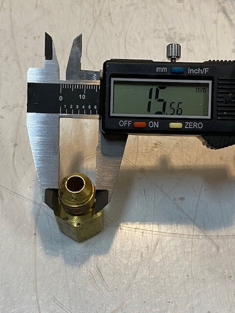 12 Quantity of Fire Pipe Adapter Brass Fittings 21mm OD 16mm Thread (12 Qty)