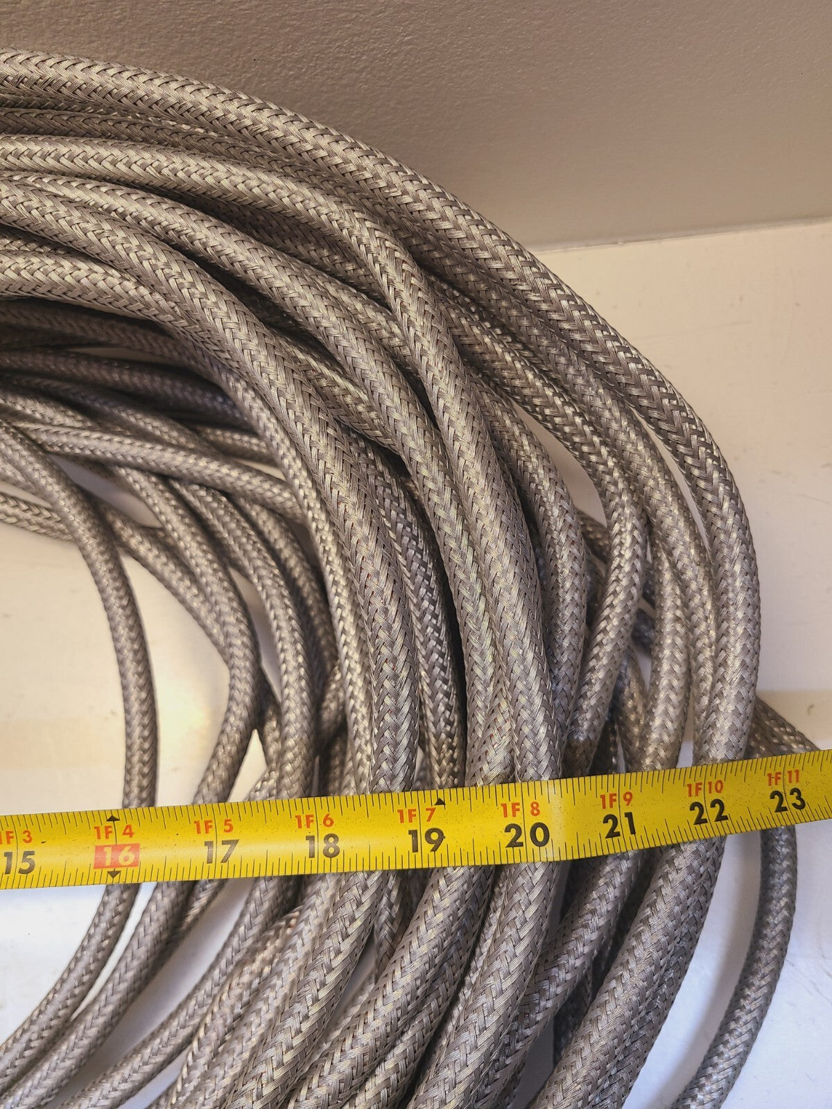 20 Lbs of 304 Braided Cable Sleeving & Wire 1/2" Thickness 2 conductors (20 Lbs)