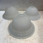 3 Qty of White Frosted Glass Domes Bowl-Shaped Lamp Shades 8-1/4" x 4" (3 Qty)