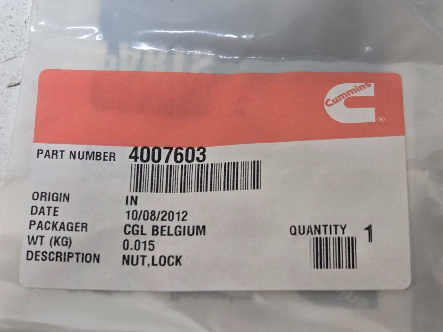 Cummins Luck Nut 4007603