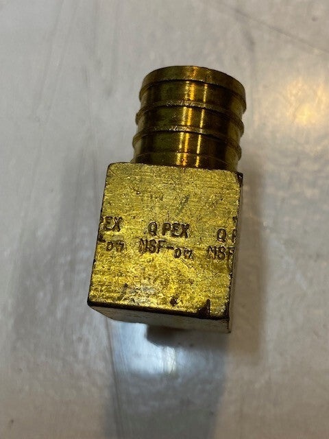 24 Qty of QPex NSF 90 Degree Brass Hose Barb Elbow Fittings 17mm Thread (24 Qty)