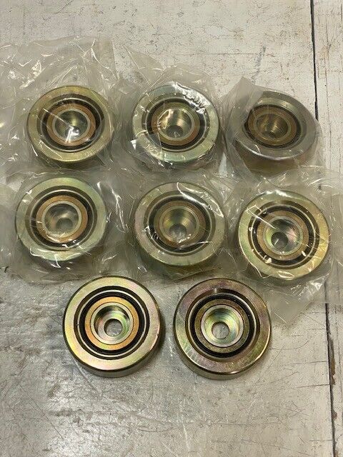 8 Lot Yellow Bearings 78mm OD 28mm ID 27mm Width 14mm Bottom Hole (8 Quantity)