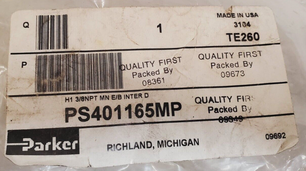 Parker Feed Manifold H1 3/8NPT MN E/B Inter D | PS401165MP