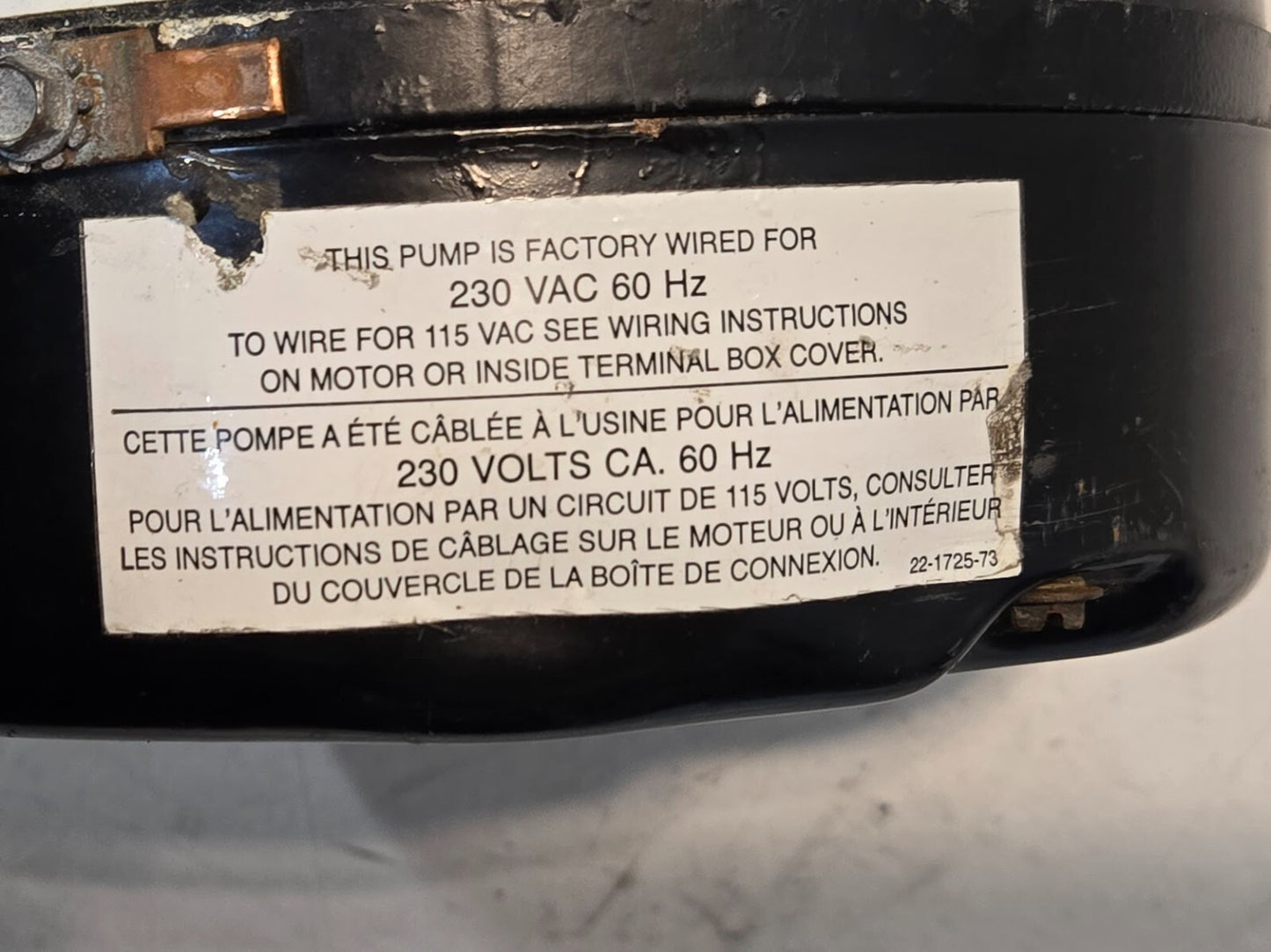 Century Pool Pump Motor 2.0 HP 7-184950-22 | CX | 230/115 V 10.5/21.0 A 3450 RPM