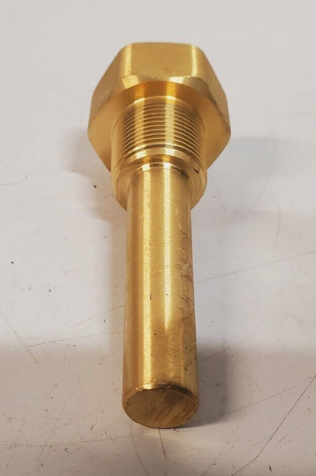 5 Qty. of Brass Thermowells 3.5" Stem Length x 1-1/4" OD (5 Qty)