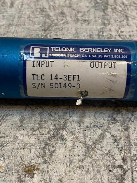 Telonic Berkeley Low Pass Filter TLC 14-3EF1 | 50149-3 | 19" Long 31mm OD