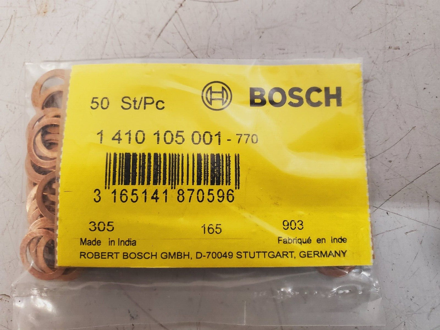 50 Qty. of Bosch Lower Diesel Delivery Valve Seals 1410105001 - 770 (50 Qty)