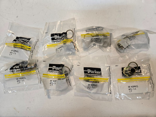 8 Quantity of Parker 8F40MXS 05-II 17 Triple-Lok 37 Flare Fittings (8 Quantity)