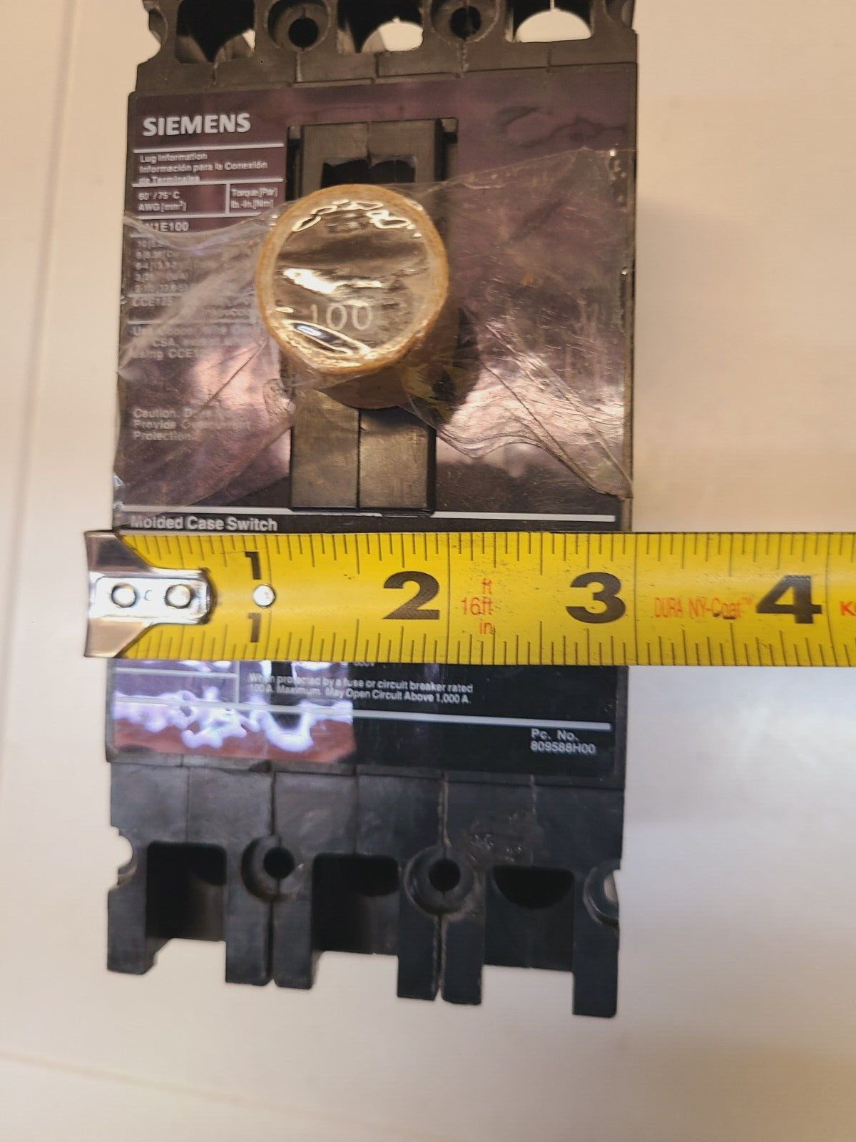 Siemens Molded Case Switch 185X ED63S100A | ED6 | 100A | 600V