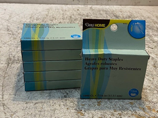 6 Quantity of Dritz 9053 Heavy-Duty Staple Gun Refills 7/16" 1,000/Pkg (6 Qty)