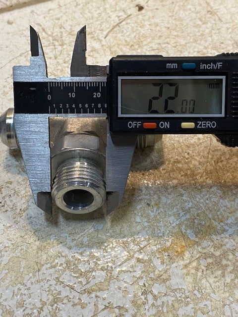 Parker 429334 Hydraulic Hose Line Tee Fitting Connector 22mm Thread 12mm ID
