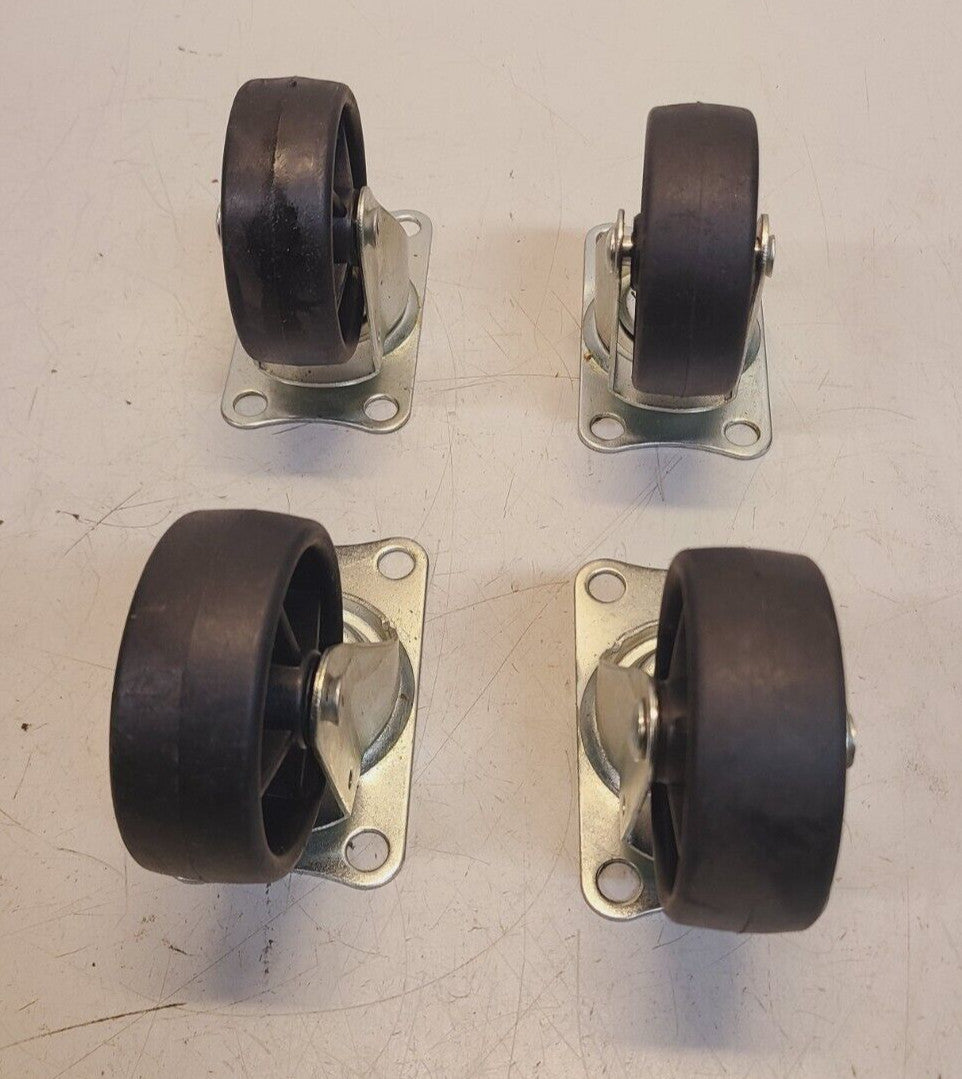 4 Quantity of Heavy Duty Plastic Casters 3" Diameter (4 Qty)