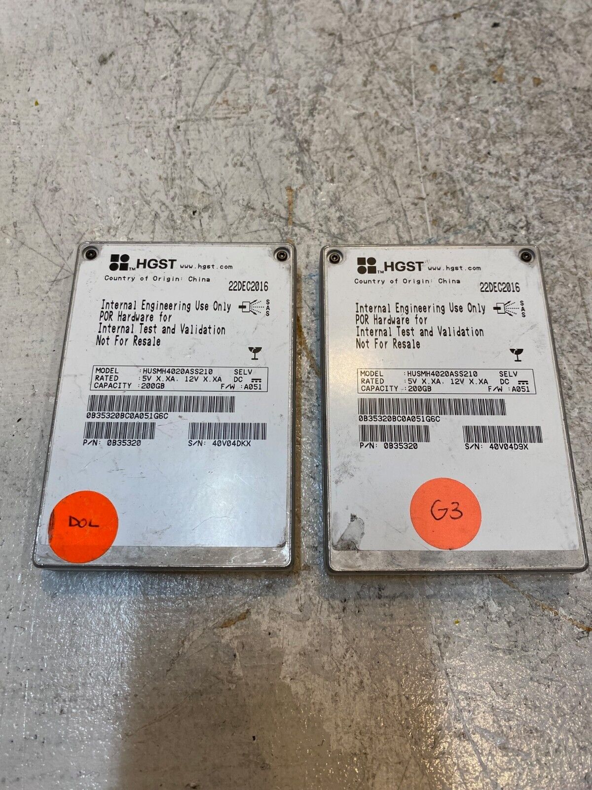 2 Quantity of HGST Model HUSMH4020ASS210 Hard Drives (2 Quantity)